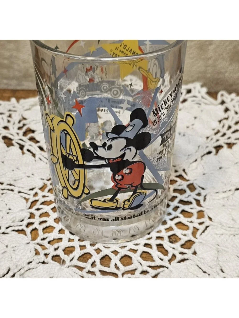 Walt Disney 100th Anniversary McDonald’s Glass “Mickey Mouse” 'Donald Duck